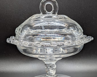 Heisey Lariat Cheese Dish and Lid – Made in USA, Circa  1942 - 1957