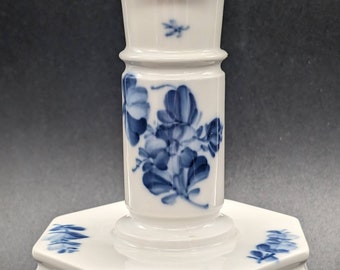 Royal Copenhagen “Blue Flowers” (Angular) 4” Candlestick #10-3303, Circa 1963