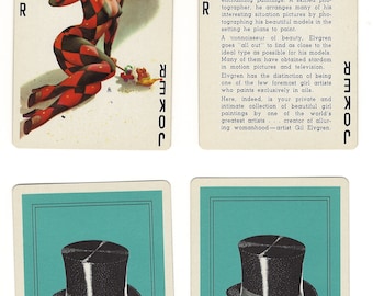 Gil Elvgren 52 American Beauties Plastic Coated Playing Cards – Creative Playing Card Co. – Printed in USA – Circa 1950s