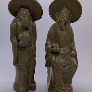Arnel’s Asian Elders, Glazed Green Ceramic – Made in USA, MCM Circa 1970s