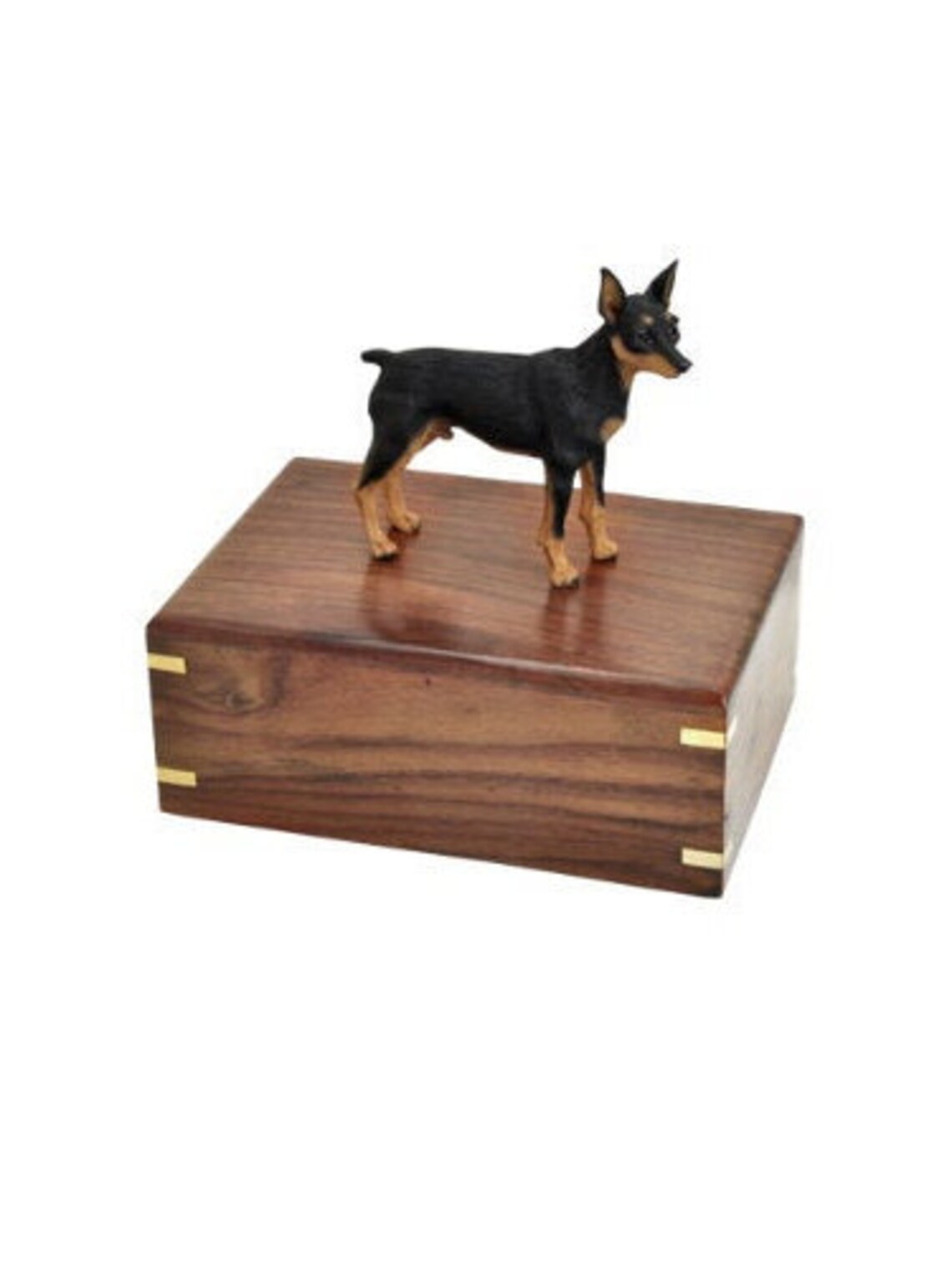 Dog Figurine Wood Urn Miniature Pinscher Etsy