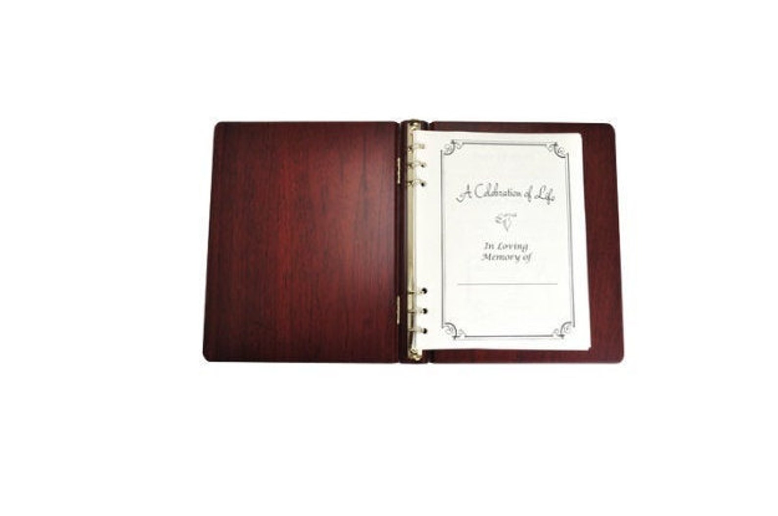 Wooden Funeral Guest Book With Engraved Photo Etsy India