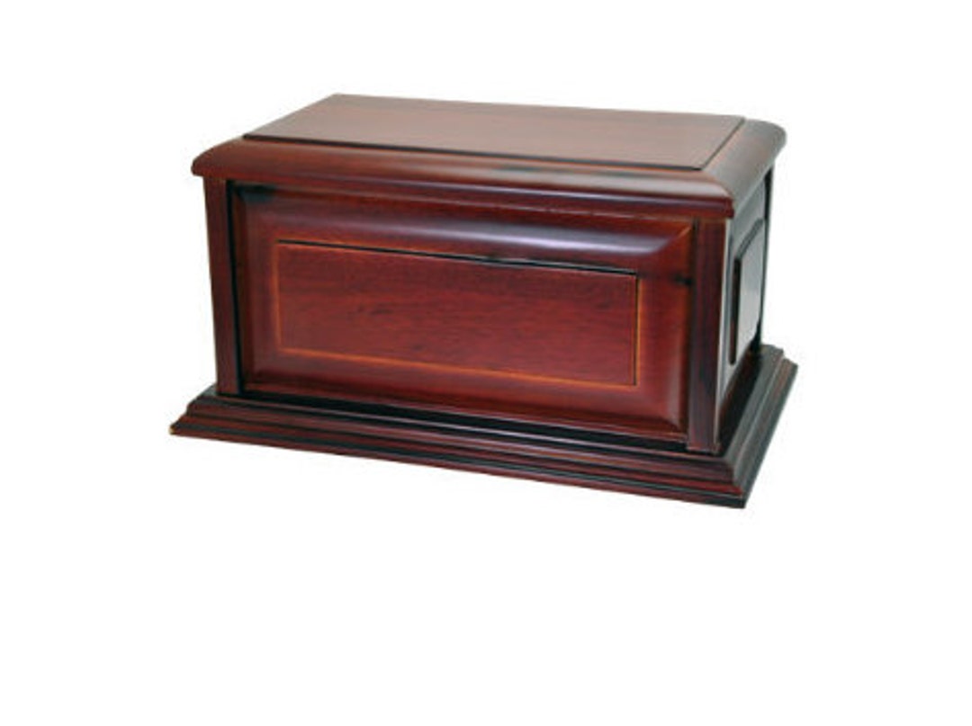 Classic Cherry Finish Wood Urn Raised Panel Etsy