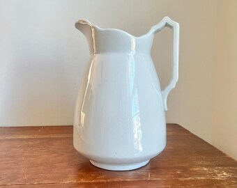 Antique English Ironstone Pitcher – J&G Meakin, Farmhouse Decor