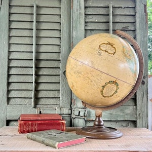 Lovely Vintage Replogle 12&quot; World Classic Globe / Desk Top Globe - Farmhouse, Study, Office, Vintage Décor, Vintage Globe, Back to School