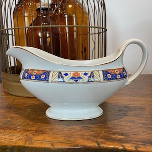 Antique J&G Meakin Ironstone Gravy Boat, Circa 1912 - Farmhouse, Restaurant Ware