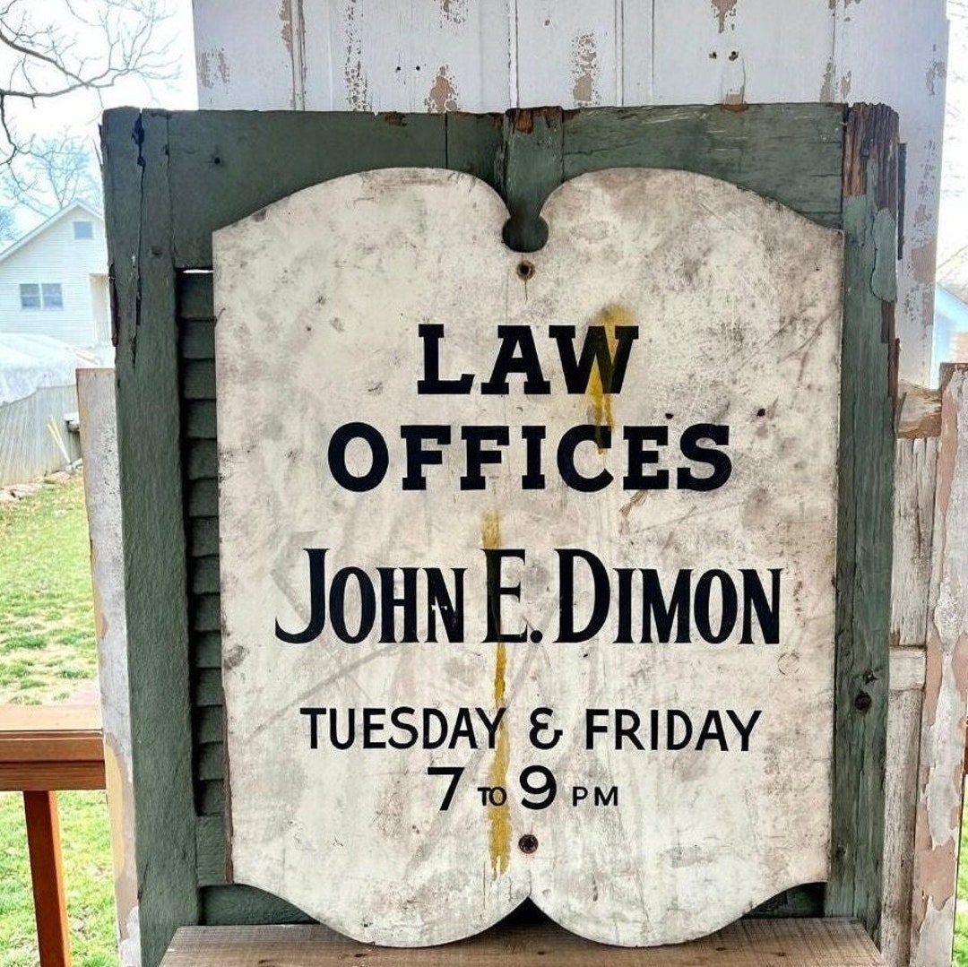 Chippy Shop Sign Incredible Authentic Vintage Chippy Law Office Sign With Amazing Shape ...