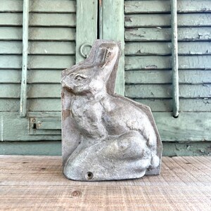 Amazing Large Vintage Cast Aluminum Chocolate Mold | Rabbit/Bunny | Vintage Easter Décor, Vintage Chocolate Mold, Cottage, Bunny Mold