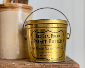 Rare Antique Breakfast Cheer Coffee Tin, Original Lid, 1940s