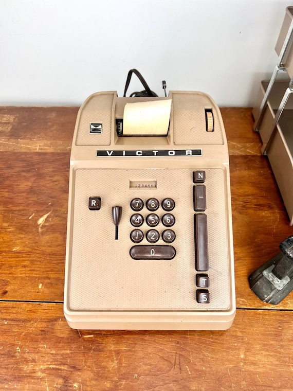 Vintage Mid Century Victor Adding Machine Perfect for the