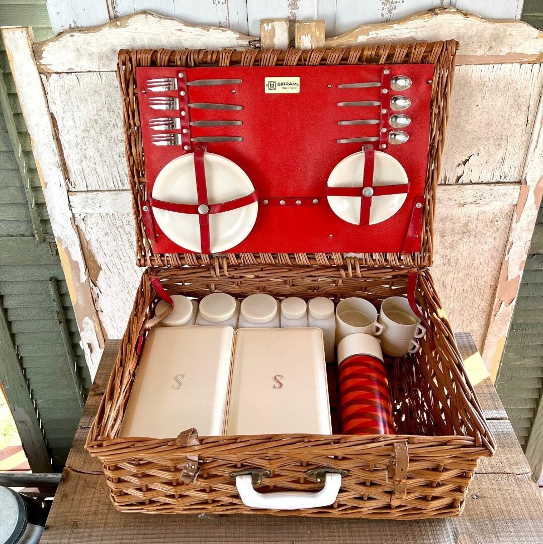 Fabulous Vintage 1950s Hawker Marris Sirram Picnic Basket Hamper