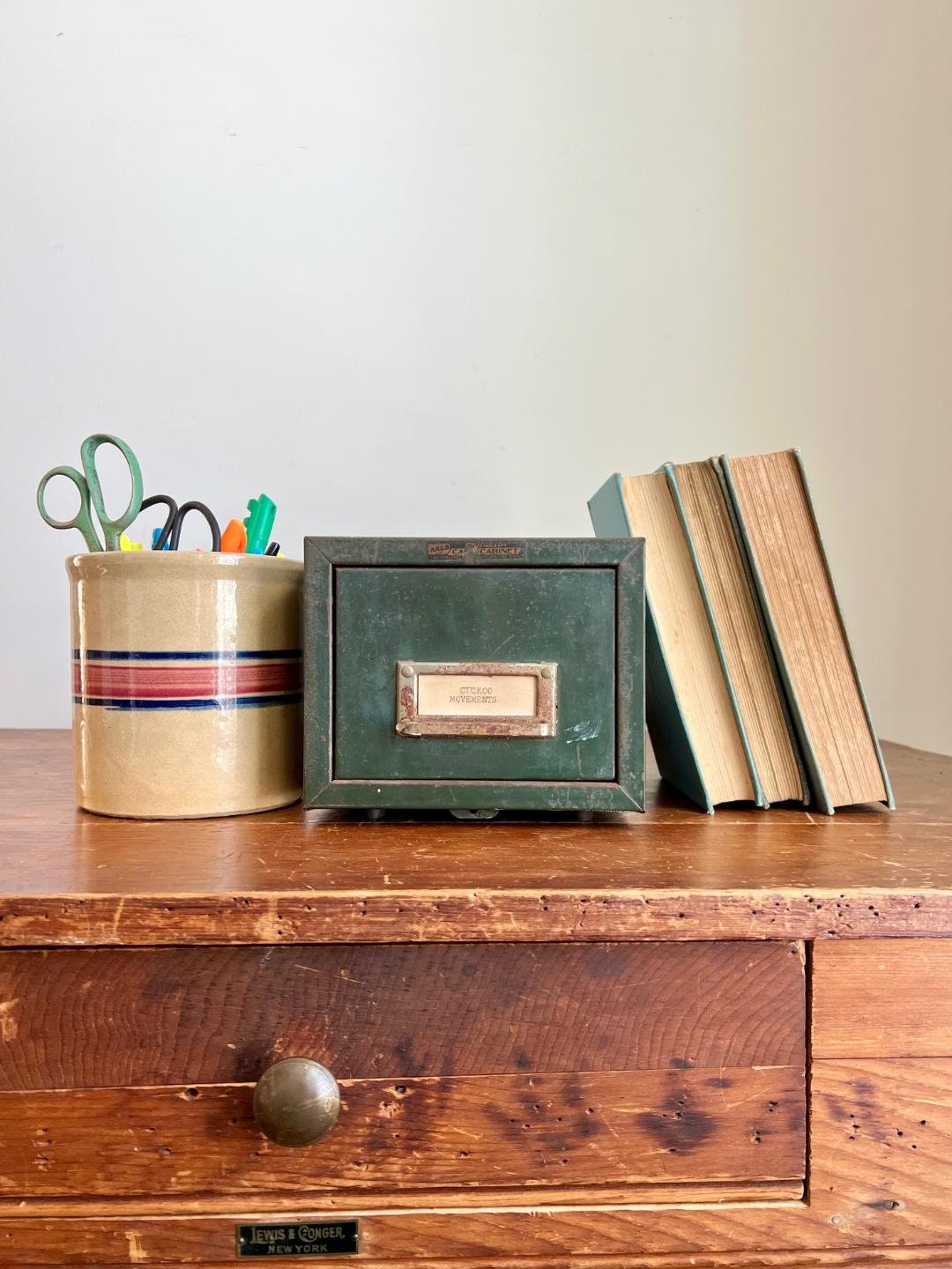 Vintage ASCO Steelmaster Card Metal Card Catalog Drawer With