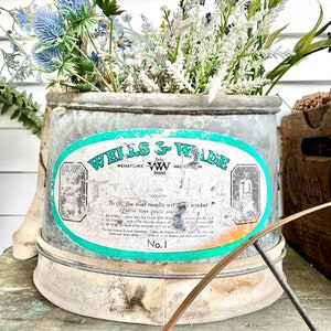 Antique Galvanized Well Bucket - Etsy