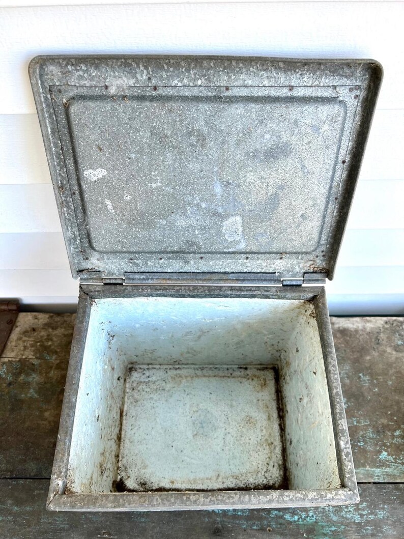 Fantastic Vintage Galvanized Metal Cream Valley Dairy Milk Box Etsy