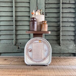 Wonderful Vintage Pelouze Postal Scale, Model Y-50, Brown & Silver - Vintage Scale, Vintage Postal Scale, Fall Décor, Farmhouse