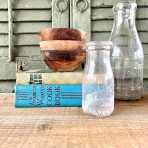 Wonderfully Sweet Vintage Embossed Glass Dug Milk Bottle With Advertising, J Sterling Davis, Wrightstown, NJ - Vintage, Dairy, Farmhouse