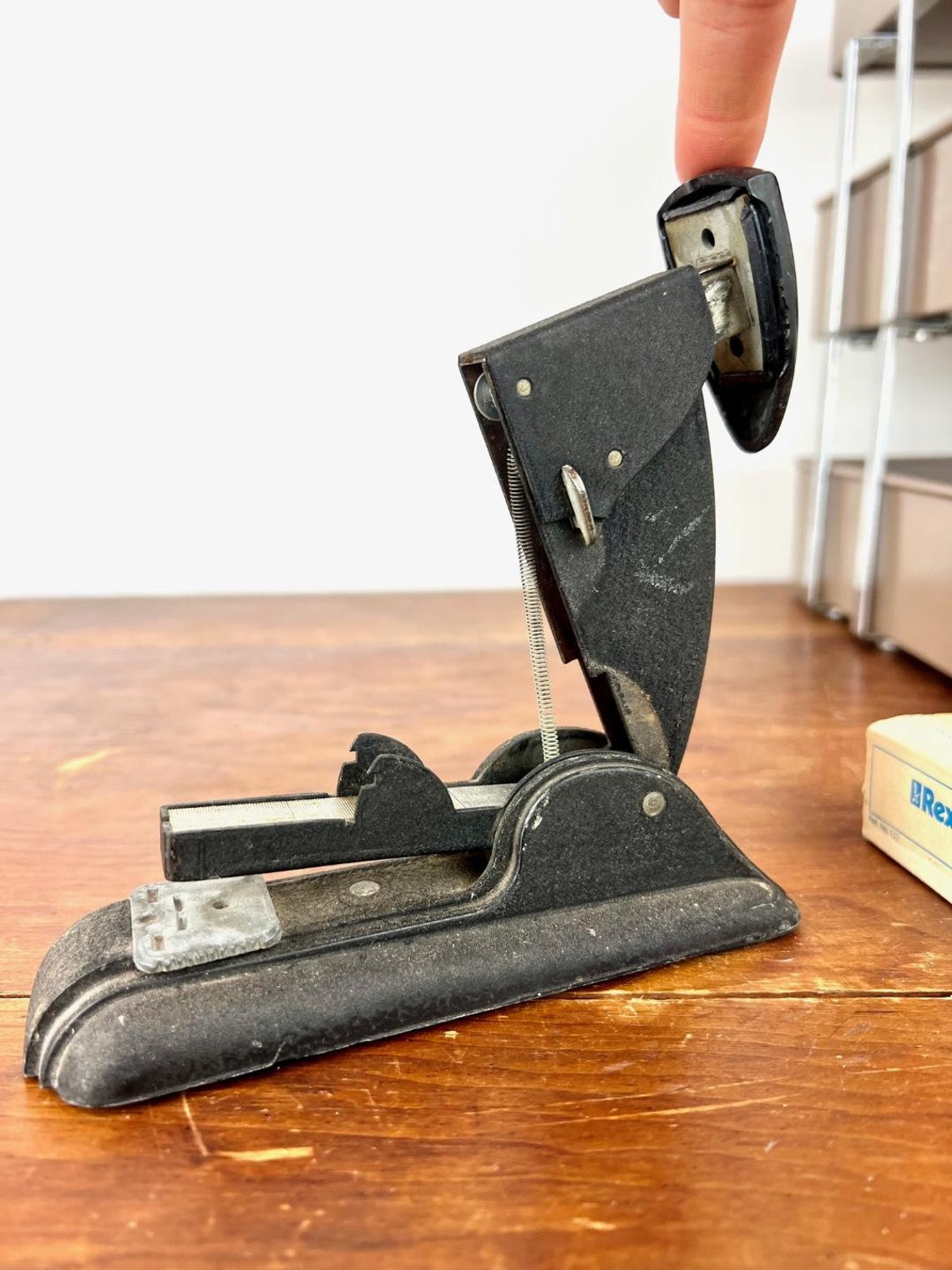 Eldon Rounded Stapler Wonderful Vintage Speed Products Stapler With Vintage Rexel Staples in ...
