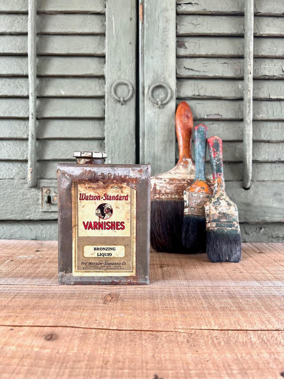 Scarce & Amazing Vintage Watson-standard Co. Varnishes Bronzing Liquid ...