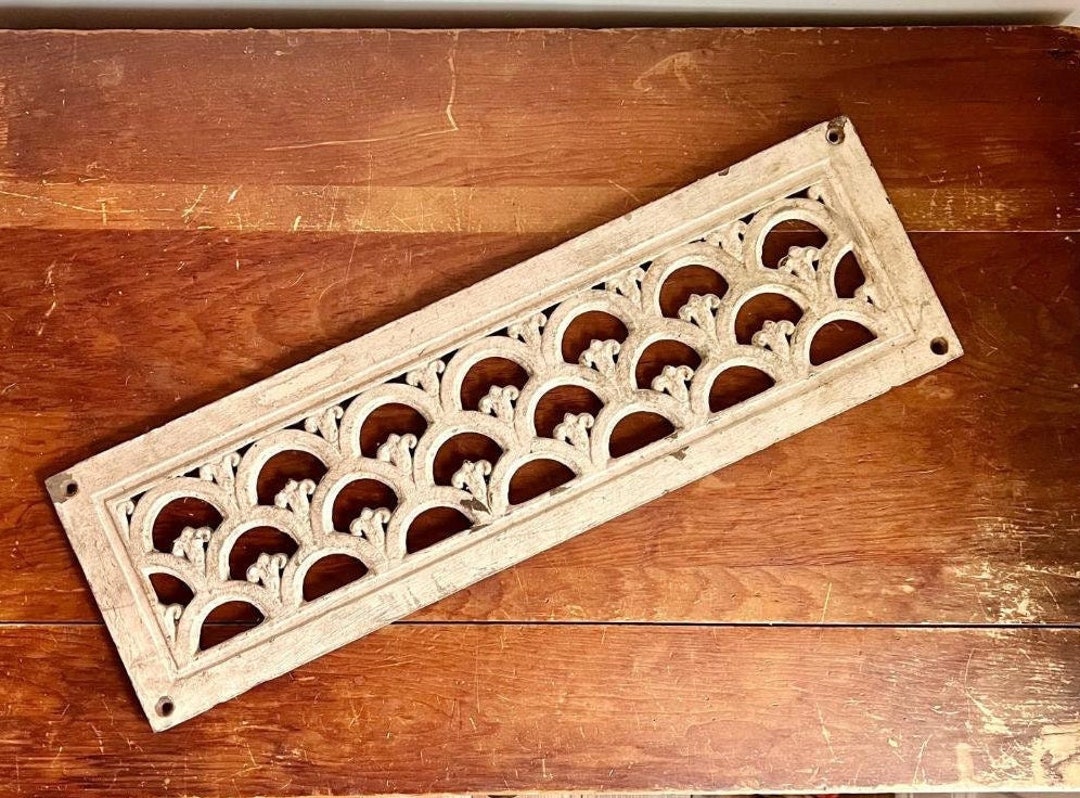 Incredible Rare Antique Cast Iron Salvage With Art Etsy