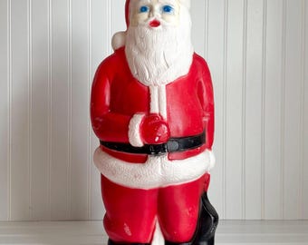 Huge Vintage Empire 32.5 Inch Tall Lighted Santa Head Blow Mold