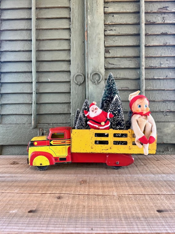 Wonderful Vintage Louis Marx Pressed Steel Stake Body Truck 