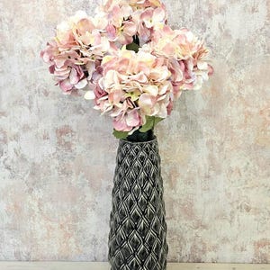 Faux Silk Mophead Hydrangea Dusty Pink