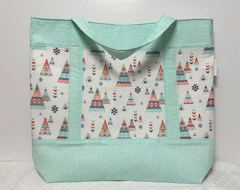 Everyday tote bag, tote bag for needlework storage, knitting bag, crochet tote bag, gift for him, gift for her