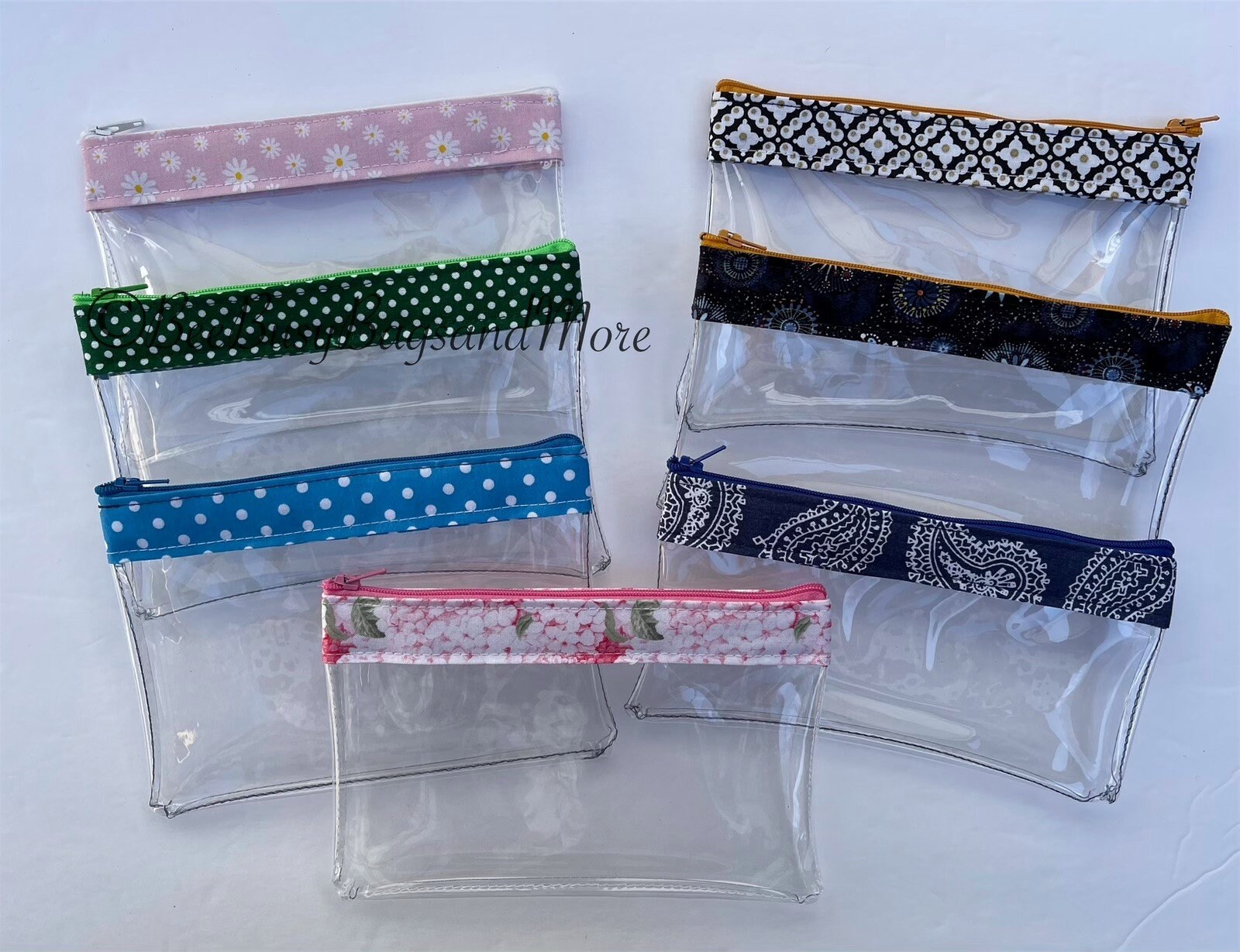 Clear vinyl zipper pouch make up bag travel pouch jewelry Etsy