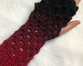 Color options! Fingerless Dragon Scale Gloves