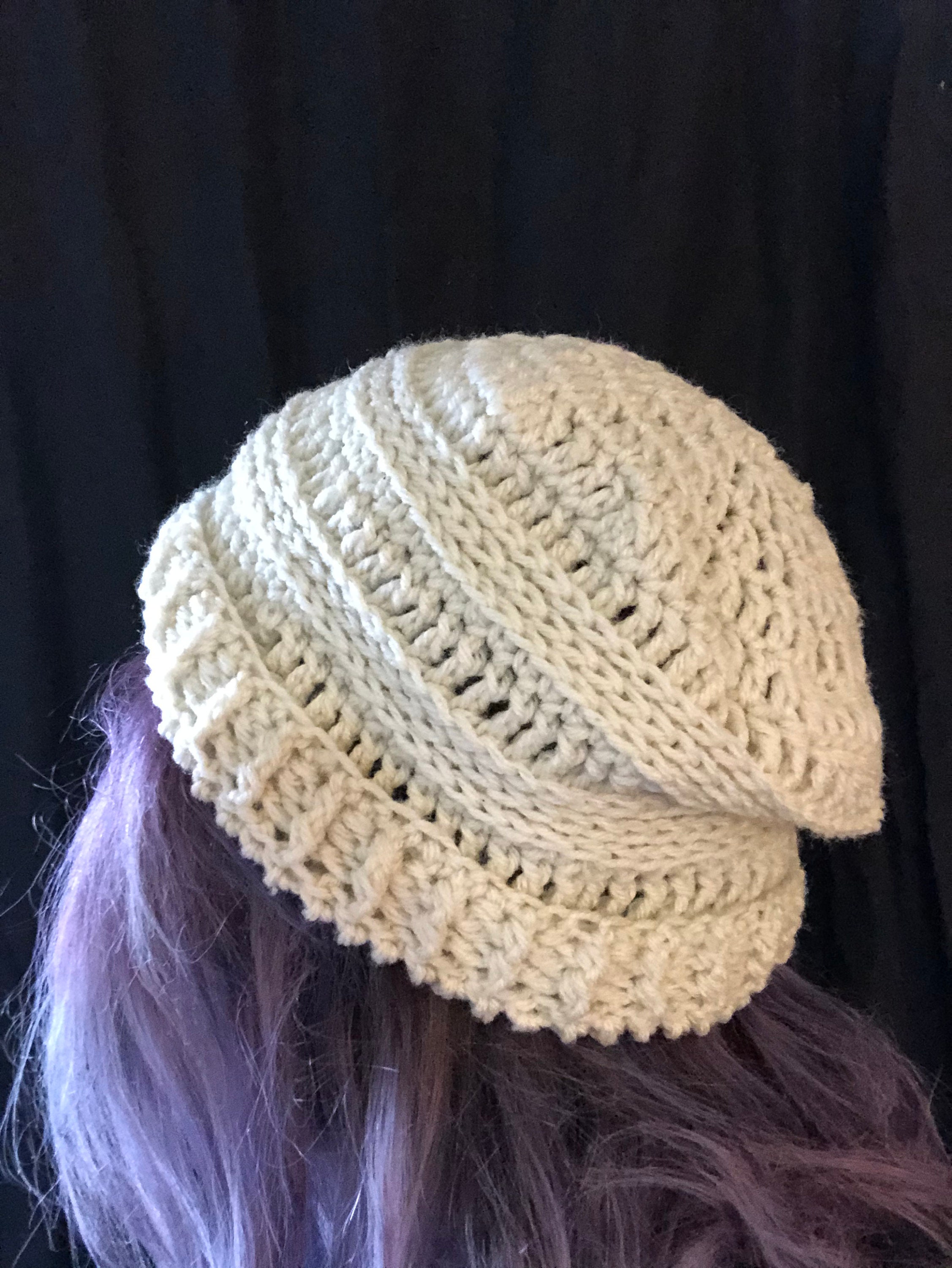 White Crochet Beanie | Etsy