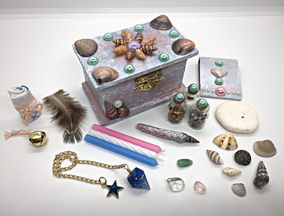 Sea Witch Mini Travel Altar Kit Sailors Valentine Witchcraft Set