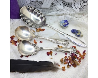 ☆SILVER STERLING刻印含む　 アンティークスプーン　15本 【新作入荷，人気】