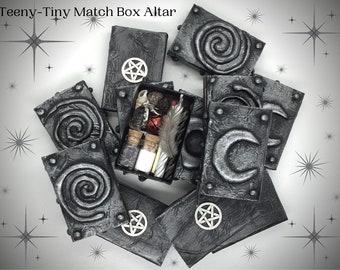 Matchbox Mini Altar Kit -Teeny Tiny Pocket Witch - Cute Witchcraft Kit - Adorable Baby Witch Set - Witchling Supplies - Novelty Magic Box