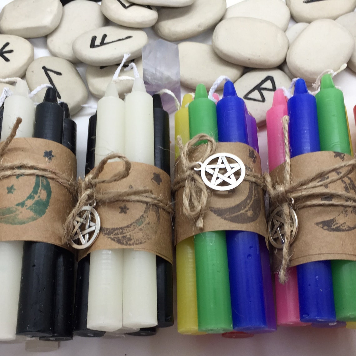 Ritual Chime Candle Bundles 4 inch 7 Pieces Chakra Set | Etsy