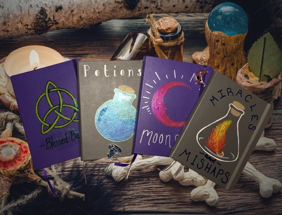 Witchy Grimoire Unique Book of Shadows Triquetra Sketchbook Pagan Dream Diary Magic Journal Potions