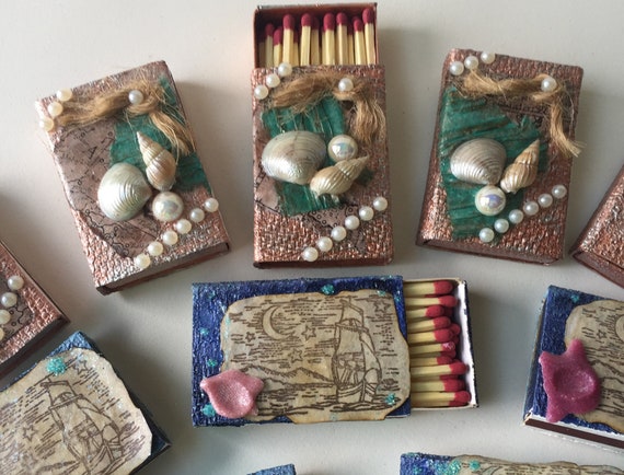 Nautical Themed Decorative Matches Sailors Valentine Vintage Style Ship Sea Witch Aesthetic Match Box Ocean Beach Vibes Altar Tools Matchbox