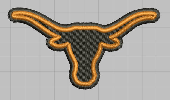 Double Border Bull Emblem High Quality Embroidery Design Download 8 Sizes 9 Formats