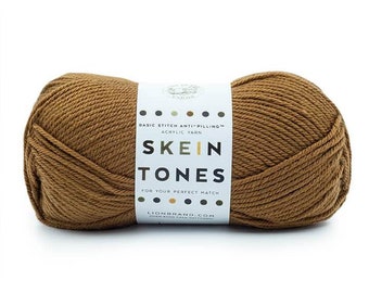 Skein Tones NUTMEG Basic Stitch Anti-Pilling Yarn Wt 4 worsted acrylic machine wash and dry knit crochet fiber art project supply (5904)