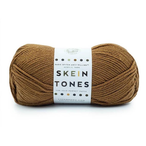 Skein Tones NUTMEG Basic Stitch Anti-pilling Yarn Wt 4 Worsted Acrylic  Machine Wash and Dry Knit Crochet Fiber Art Project Supply 5904 