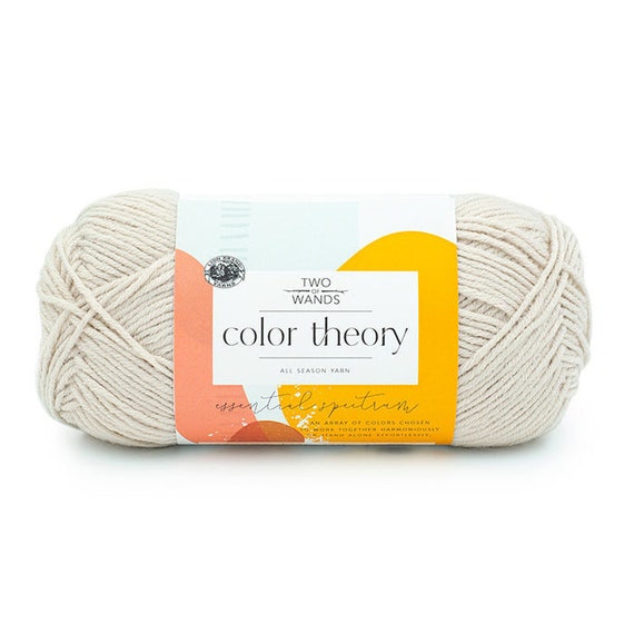 MOONBEAM Cream Tan Color Theory Yarn Wt 4 Worsted Acrylic Lion