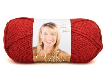 Vanna's Choice Lion Brand Yarn 4 Diff Colors 6pcs Set 2 Cranberry