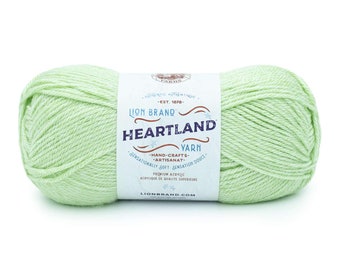 CHANNEL ISLANDS green Lion Brand Heartland National Park Yarn Wt 4 worsted machine wash dry knit crochet art project supply (6079)