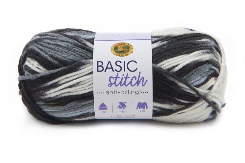 NIGHTFALL Black White Basic Stitch Anti-pilling Yarn Wt 4 Worsted Acrylic  Machine Wash Dry Knit Crochet Fiber Art DIY Project Supply 6705 