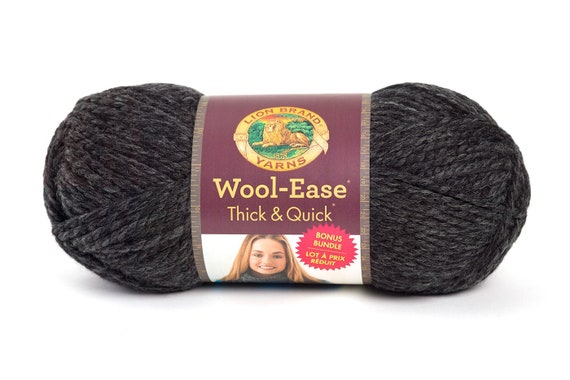 Lion Brand Wool-Ease Thick & Quick Yarn-Black Walnut, 1 count