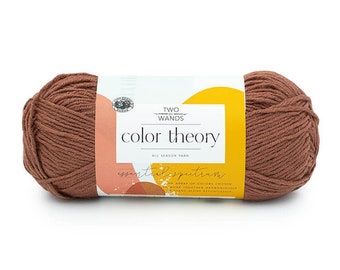 RAISIN brown Color Theory Yarn Wt 4 worsted acrylic Lion Brand machine wash and dry knit crochet fiber art DIY project supply (7975)