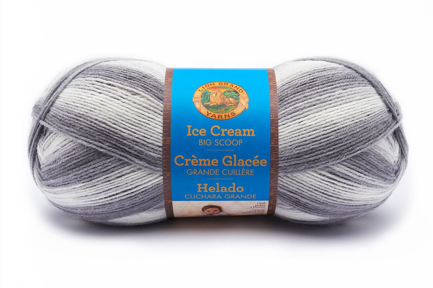 COOKIES & CREAM Ice Cream Big Scoop Lion Brand Yarn Wt 3 Light Acrylic  Variegated Machine Wash Dry Knit Crochet Fiber DIY Project 7454 -   Canada