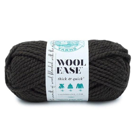 BLACK WALNUT Lion Brand Wool-ease Thick & Quick Yarn Wt 6 Super Bulky Wool  Blend Machine Wash Dry Knit Crochet Fiber Art Supply 7612 -  Sweden