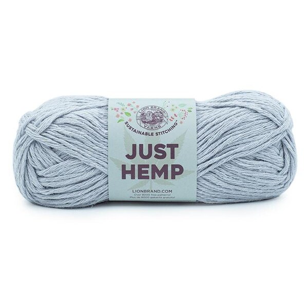 Just Hemp SILVER Lion Brand Yarn Wt 5 bulky 100% Hemp all natural fiber art sustainable supply machine wash dry knit crochet macrame (5948)