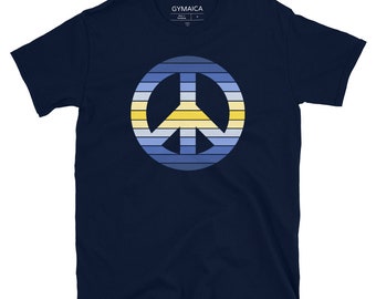 Peace Symbol T-shirt - Unisex Athletic Cut - Marathon on your choice of t - Free Shipping