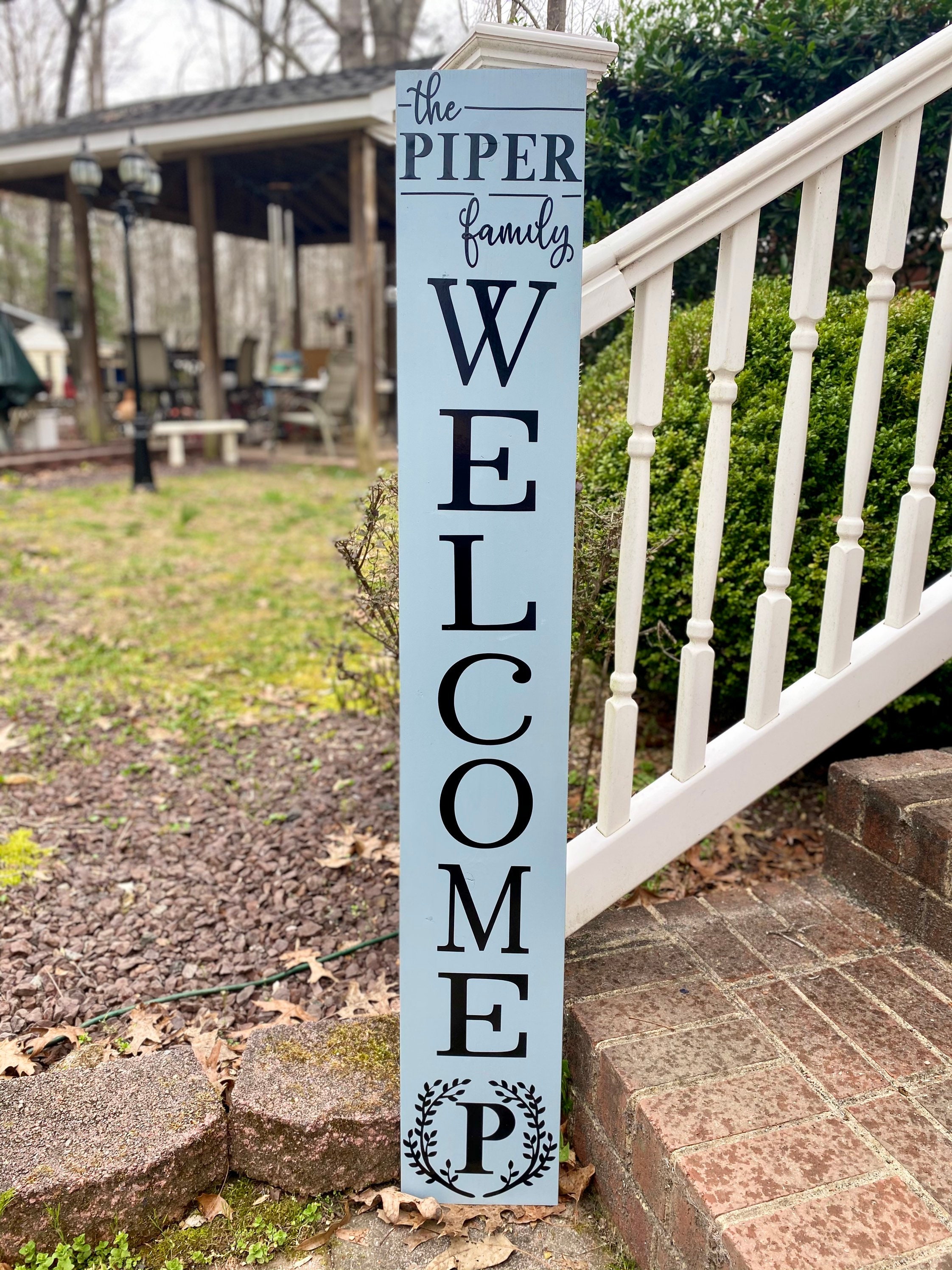 Welcome Sign with Family Name Personalized Welcome Sign | Etsy